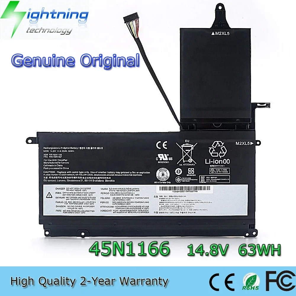 Brand New Original 45N1166 14.8V 63Wh Laptop Battery for Lenovo ThinkPad S5 S530 S531 S540 45N1165 45N1167 etc.
Brand New Original 45N1166 14.8V 63Wh Laptop Battery for Lenovo ThinkPad S5 S530 S531 S540 45N1165 45N1167 etc.