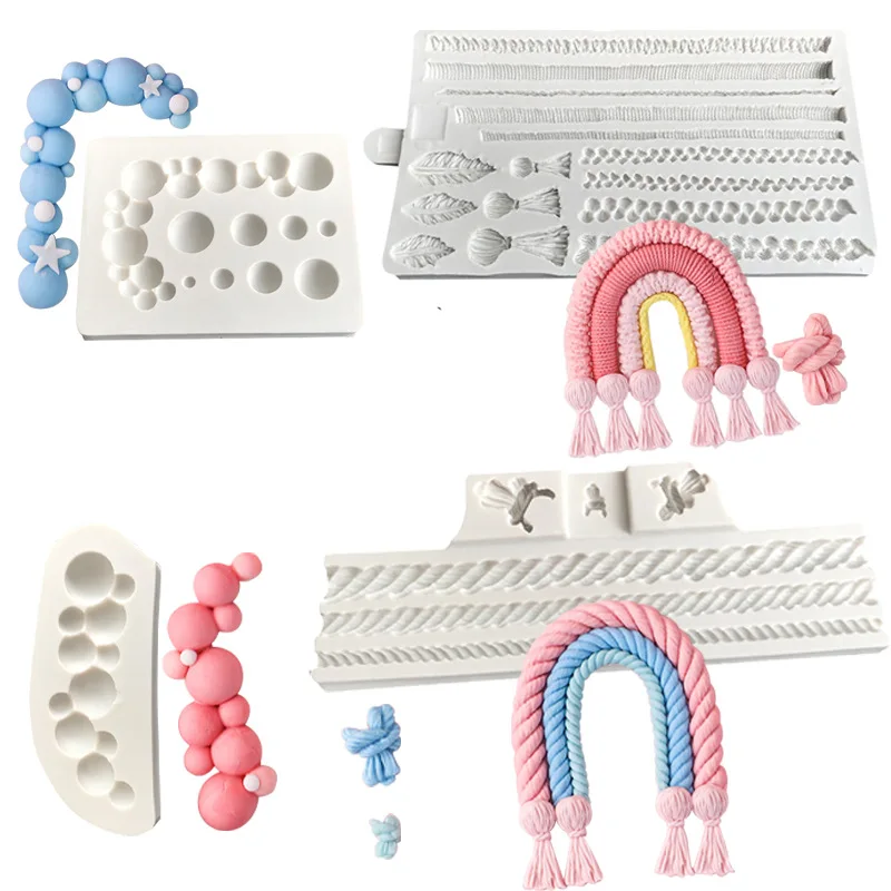 Baking Style Tool Fondant Chocolate Baking Silicone Mold Hemp Rope Tassel Arch Bow Bubble Semicircle Baking Accessories
Baking Style Tool Fondant Chocolate Baking Silicone Mold Hemp Rope Tassel Arch Bow Bubble Semicircle Baking Accessories