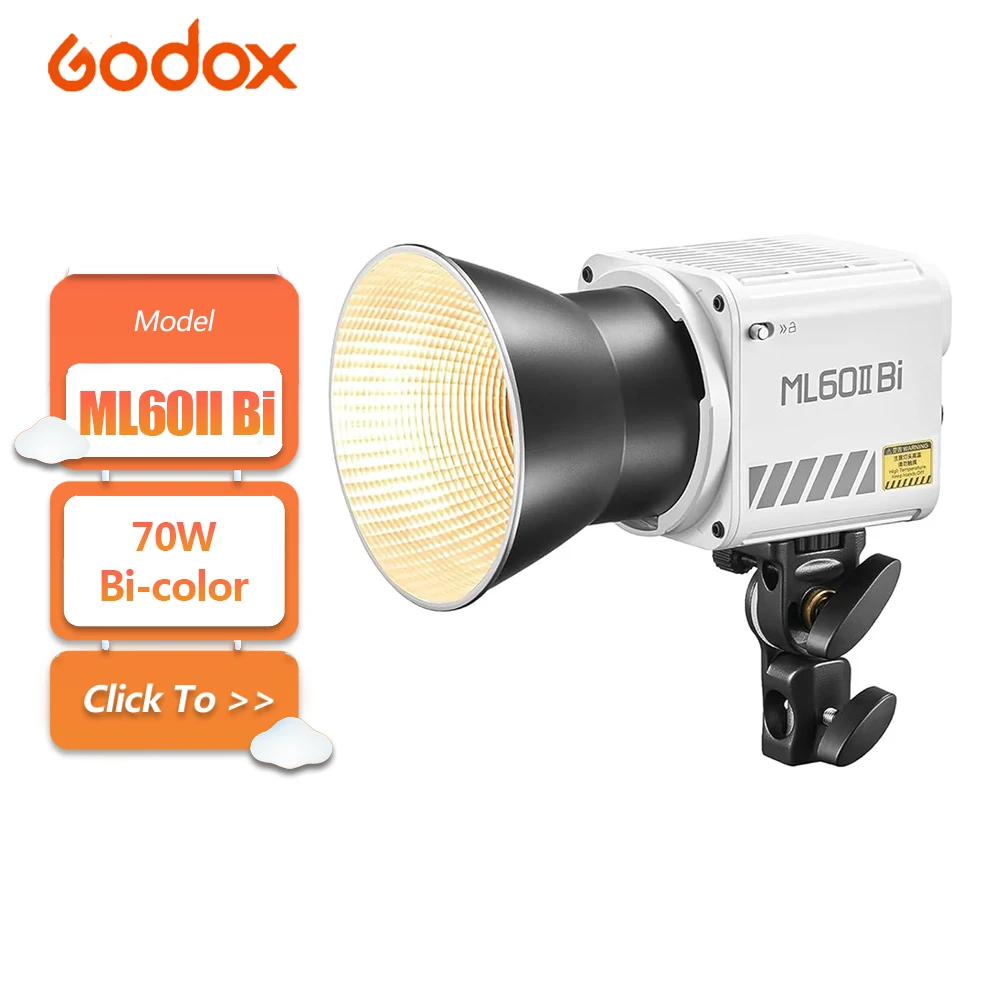 Godox ML60II Bi 70 Вт 2800–6500 К Двухцветный светодиодный светильник для видеосъемки с креплением Bowens Bluetooth для фотографии CRI 96 TLCI 97
Godox ML60II Bi 70 Вт 2800–6500 К Двухцветный светодиодный светильник для видеосъемки с креплением Bowens Bluetooth для фотографии CRI 96 TLCI 97