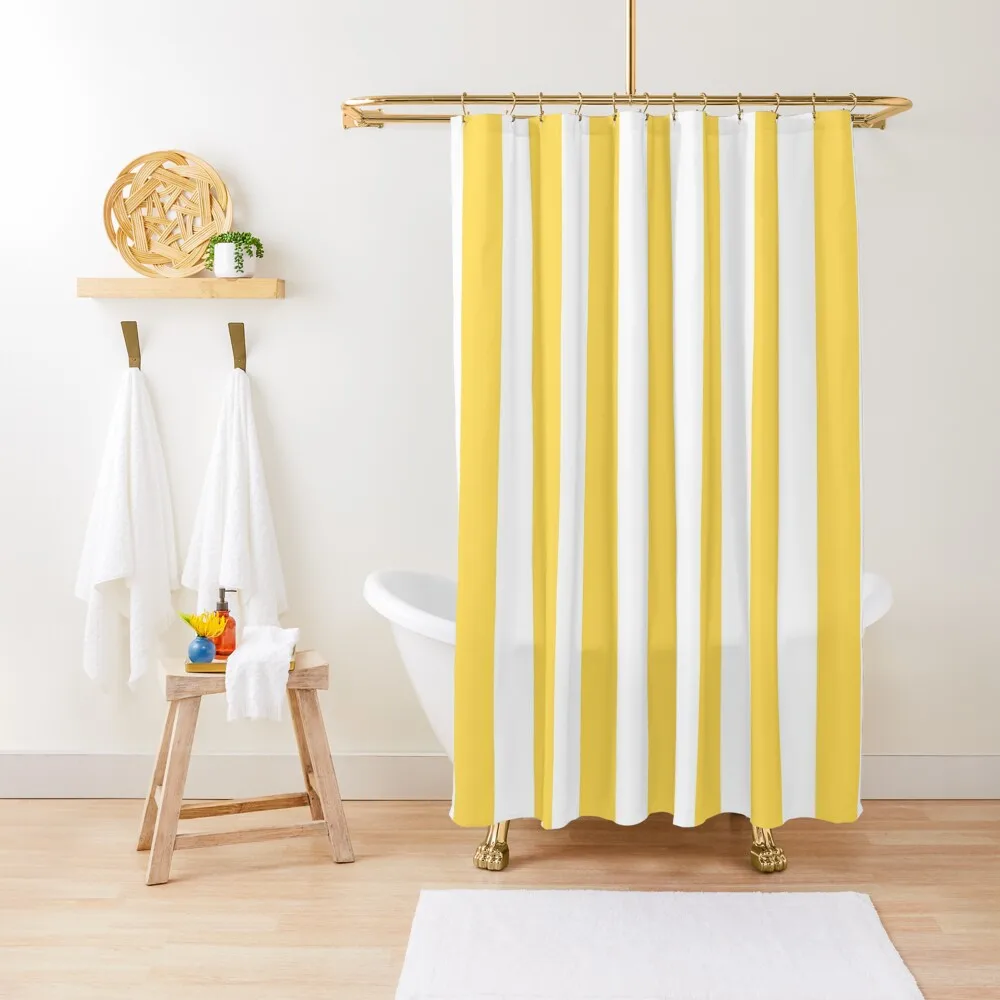 Yellow and White Vertical Stripes Shower Curtain Bathroom Accessory Waterproof Shower And Anti-Mold Curtain
Yellow and White Vertical Stripes Shower Curtain Bathroom Accessory Waterproof Shower And Anti-Mold Curtain