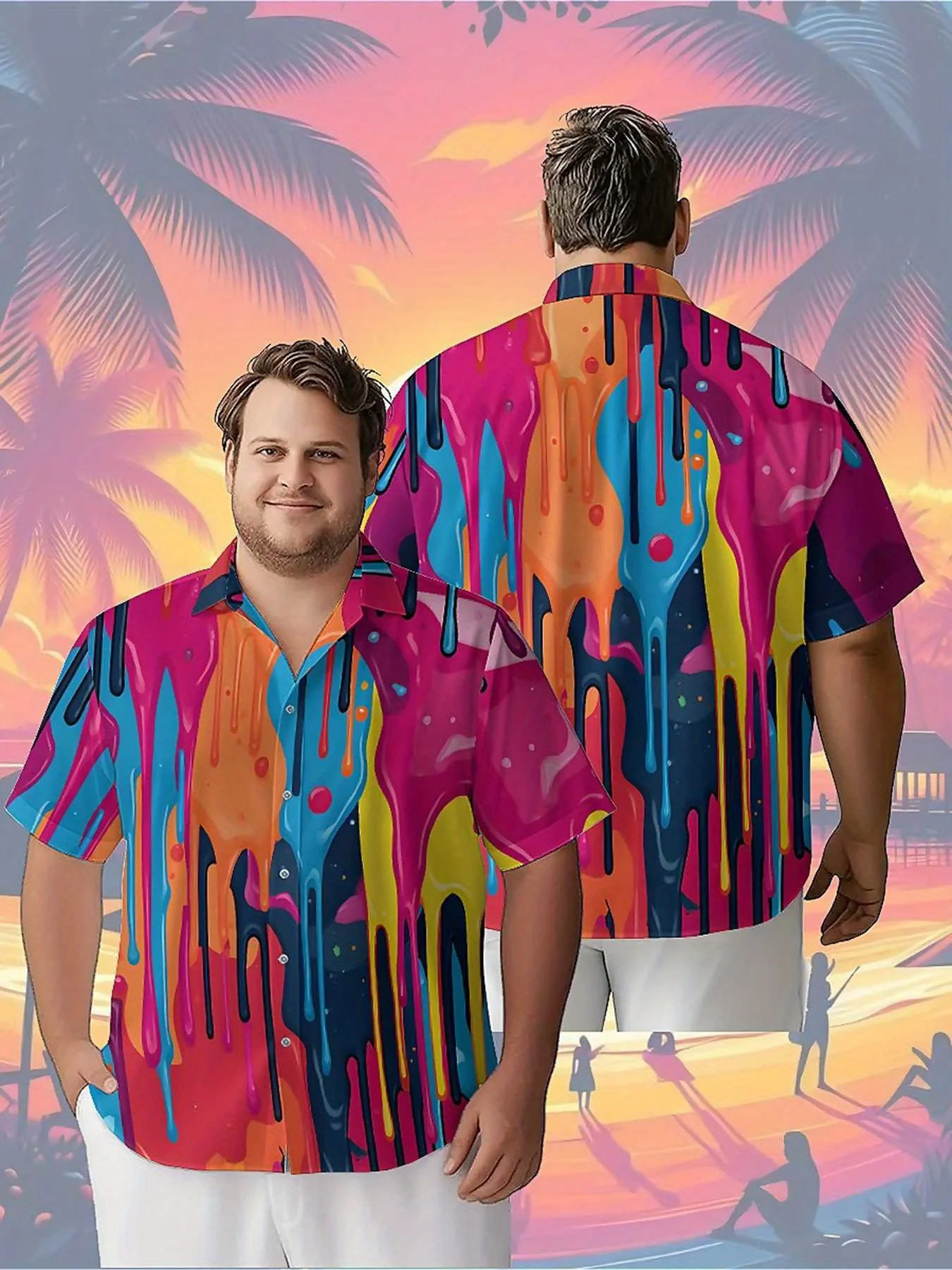 Men's Plus Size Hawaiian Shirts Colorful Ink Art pattern,New in Summer Fashion Tops,Hip Hop Rock Streetwear
Men's Plus Size Hawaiian Shirts Colorful Ink Art pattern,New in Summer Fashion Tops,Hip Hop Rock Streetwear