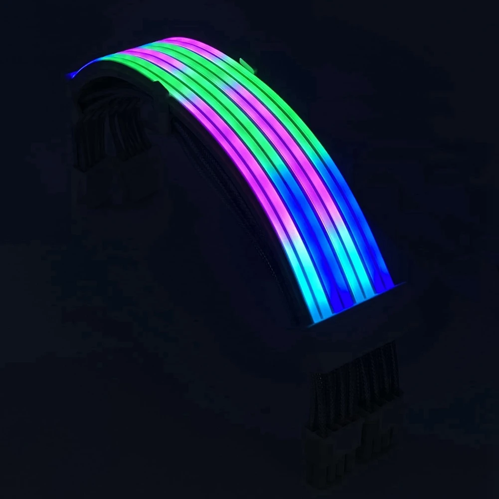 Classic-ARGB PSU Cables 2X8pin PCIE ARGB PSU Cables Soft Silicone Bendable For Gaming PC Build
Classic-ARGB PSU Cables 2X8pin PCIE ARGB PSU Cables Soft Silicone Bendable For Gaming PC Build