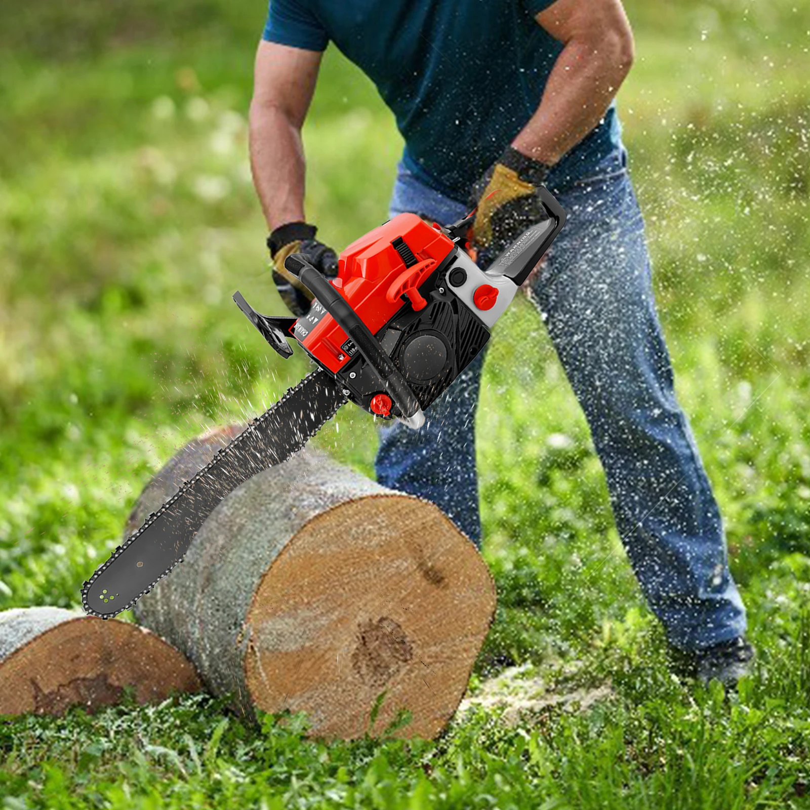 58cc 2-Stroke Powerful Gasoline Chainsaw Handheld Petrol Chain Saw for Wood Cutting Tree Felling Forestry Farm Orchard Garden
58cc 2-Stroke Powerful Gasoline Chainsaw Handheld Petrol Chain Saw for Wood Cutting Tree Felling Forestry Farm Orchard Garden
