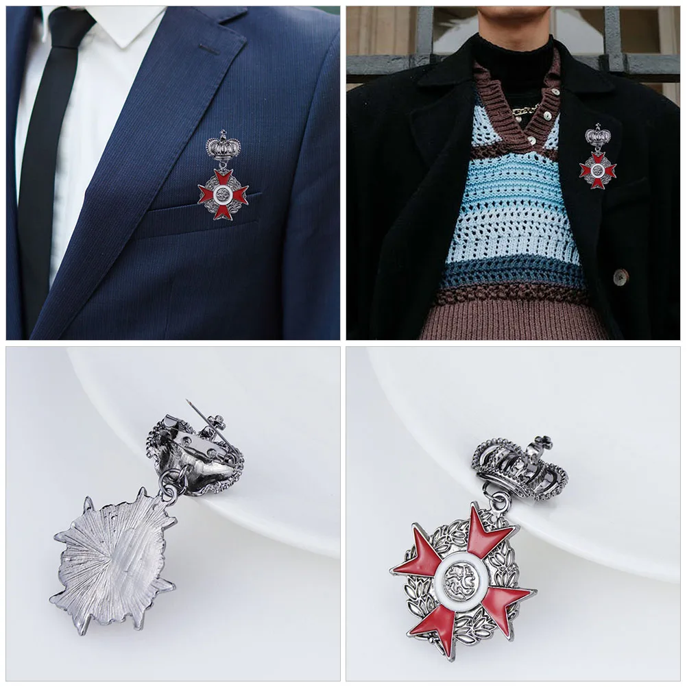2pcs Vintage Pins Alloy Crown Shield Lapel Pins Clothes Suit Personalized Jewelry For Men Jewelry Set Accessories
2pcs Vintage Pins Alloy Crown Shield Lapel Pins Clothes Suit Personalized Jewelry For Men Jewelry Set Accessories