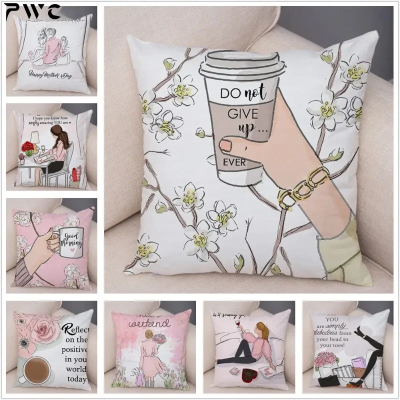 Simple Style Cute Cartoon Girl Cushion Pillowcase Cover Decorative Letter Pillow Pillowcase
Simple Style Cute Cartoon Girl Cushion Pillowcase Cover Decorative Letter Pillow Pillowcase