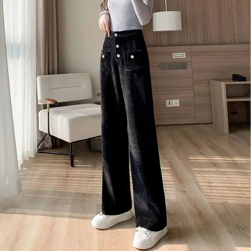 High Waist Female Trousers Wide Leg Spring Autumn Vintage Comfortable Stretch Elastic Clothing Korean Fashion Xxl Women's Pants
High Waist Female Trousers Wide Leg Spring Autumn Vintage Comfortable Stretch Elastic Clothing Korean Fashion Xxl Women's Pants
