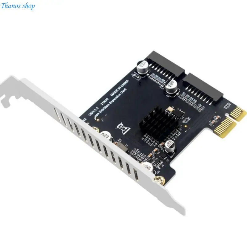 Multi Port PCIe USB3.0 Adapter Card Universal PC Compatibility Design X37A