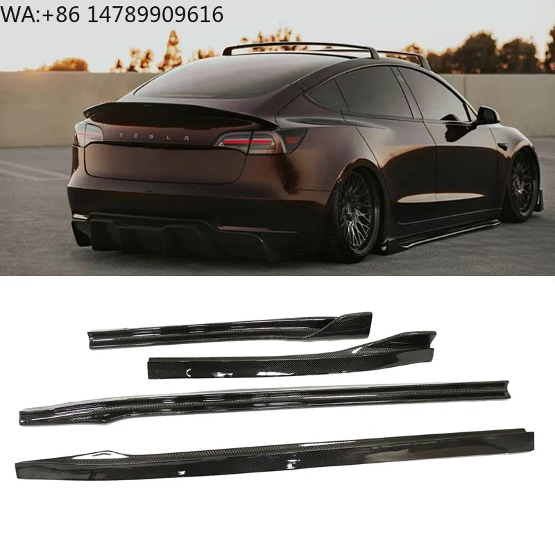 YOMDO V Style Carbon Fiber Segmented Side Skirts with 3k Twill Weave Tape & Screw Installation for Model 3 2014-2021
YOMDO V Style Carbon Fiber Segmented Side Skirts with 3k Twill Weave Tape & Screw Installation for Model 3 2014-2021
