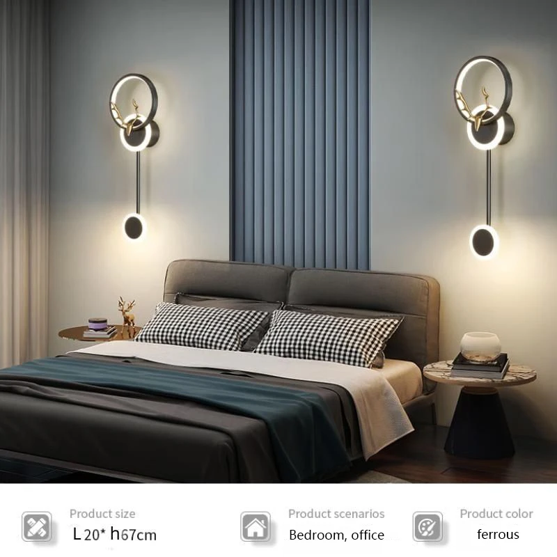 Bedside wall lamp bedroom light luxury Scandinavian style modern minimalist lamps and lanterns corridor aisle lights living room
Bedside wall lamp bedroom light luxury Scandinavian style modern minimalist lamps and lanterns corridor aisle lights living room