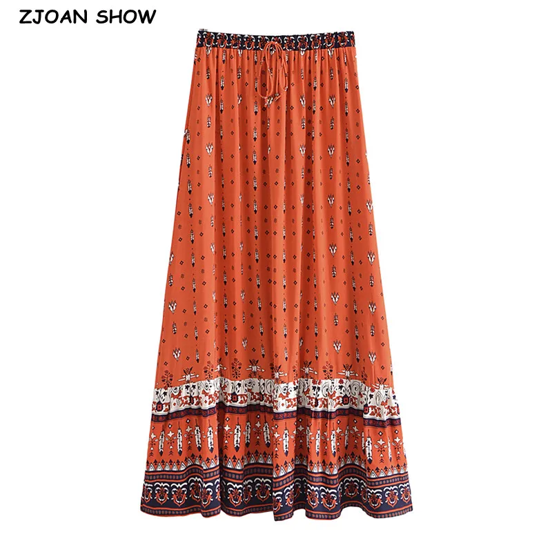 Женская длинная юбка с бантом на талии, оранжевая юбка в стиле бохо с геометрическим принтом и оборками на подоле, праздничная Свободная юбка с бахромой и бантом, 2023
Женская длинная юбка с бантом на талии, оранжевая юбка в стиле бохо с геометрическим принтом и оборками на подоле, праздничная Свободная юбка с бахромой и бантом, 2023