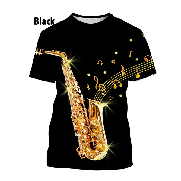 New summer Men and Women Fashion summer 3D Printing saxophone Unisex Funny Short Sleeved Tee Tops Pullover Tee T-shirt
New summer Men and Women Fashion summer 3D Printing saxophone Unisex Funny Short Sleeved Tee Tops Pullover Tee T-shirt