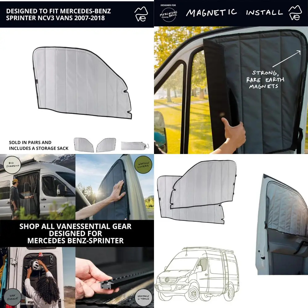 Insulated Magnetic Blackout Rear Door Window Covers for 2007-2018 Vans - Cool Gray
Insulated Magnetic Blackout Rear Door Window Covers for 2007-2018 Vans - Cool Gray