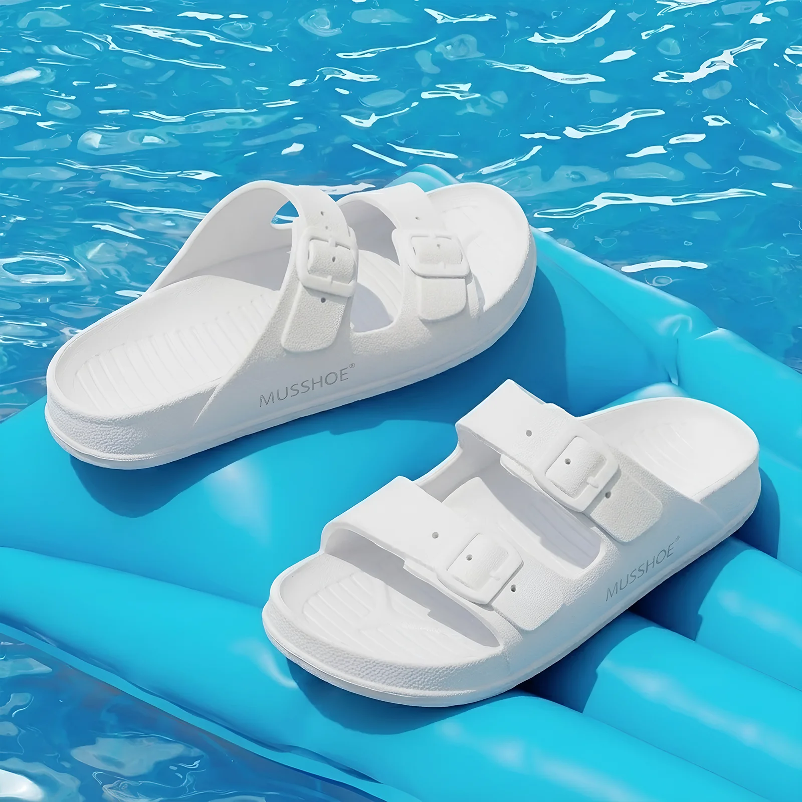 Women's Buckle-Strap Sandals | One-Piece Thick-Sole Slippers (Pure White) (Non-Adjustable Buckle Strap)
Women's Buckle-Strap Sandals | One-Piece Thick-Sole Slippers (Pure White) (Non-Adjustable Buckle Strap)