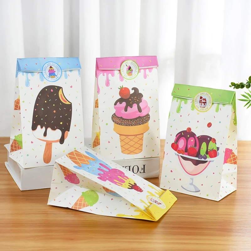 14pcs Lovely ice cream Candy Bag with Stickers for birthday Party Decorations Lollipop candy bag Paper Gift Bag Party Supplies
14pcs Lovely ice cream Candy Bag with Stickers for birthday Party Decorations Lollipop candy bag Paper Gift Bag Party Supplies