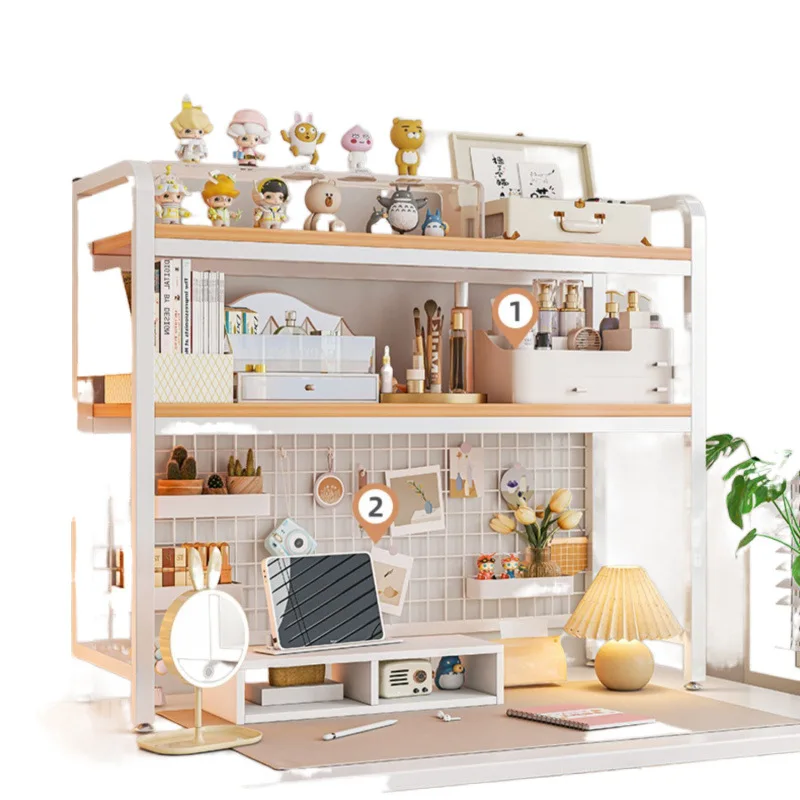 Grid Desktop Multi Layer Wrought Iron Wooden Bookshelf Bookcase for Student Computer Desk Office Home Study
Grid Desktop Multi Layer Wrought Iron Wooden Bookshelf Bookcase for Student Computer Desk Office Home Study