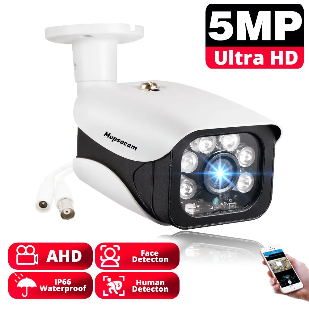 Waterproof 5MP Outdoor Surveillance AHD Camera LED IR Night Vision Human Detect Bullet Security Camera For CCTV AHD DVR System
Waterproof 5MP Outdoor Surveillance AHD Camera LED IR Night Vision Human Detect Bullet Security Camera For CCTV AHD DVR System