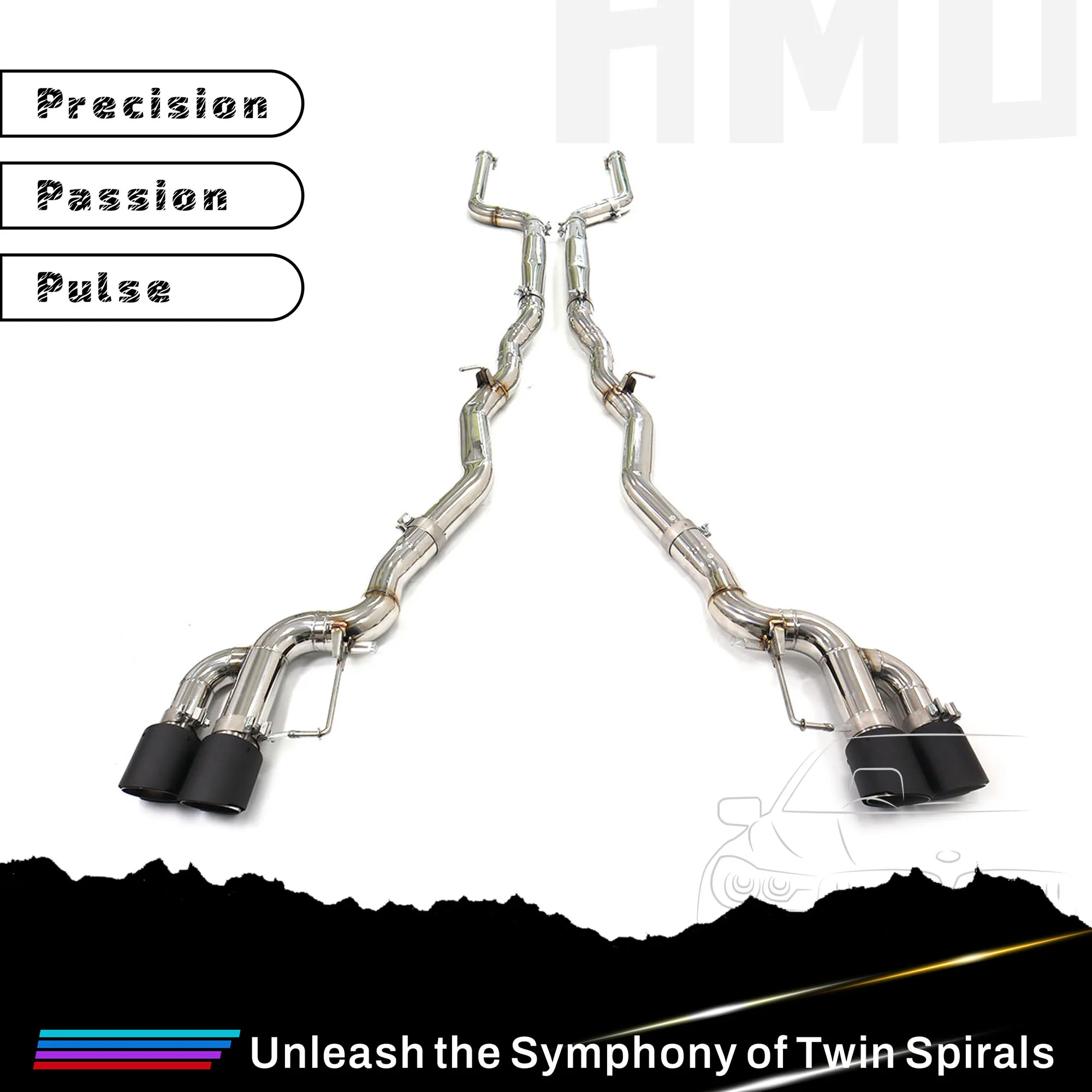 HMD Customization SS304 Catback для BMW M8 F92 4.4T БЕЗ клапанов Выхлопная яркая поверхность с наконечниками Неразрушающая установка
HMD Customization SS304 Catback для BMW M8 F92 4.4T БЕЗ клапанов Выхлопная яркая поверхность с наконечниками Неразрушающая установка