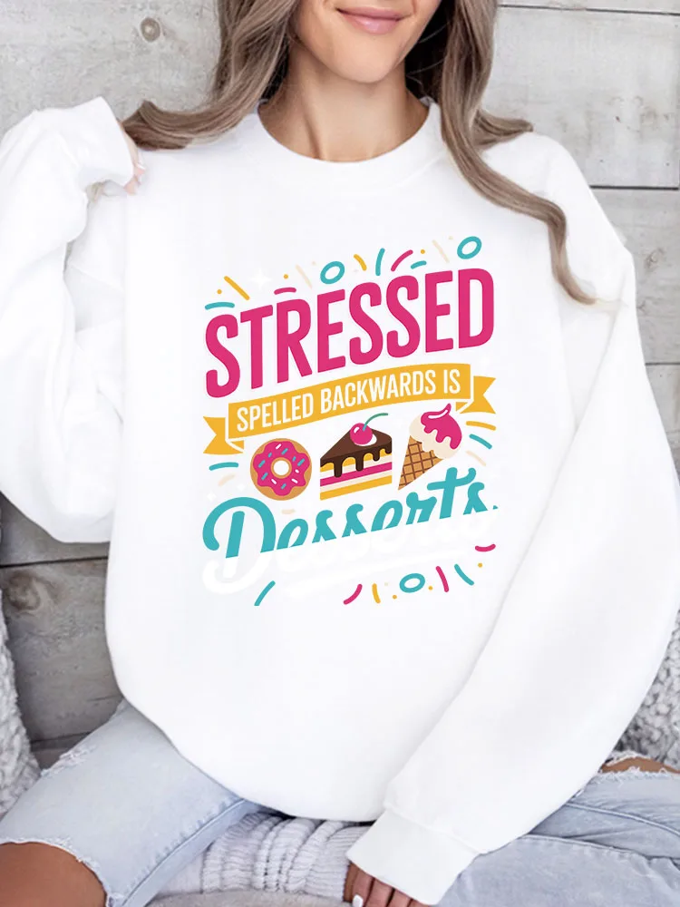 Женская толстовка с принтом «Stressed Desserts», повседневная, с длинным рукавом, свободного кроя, уличная одежда для осени и зимы
Женская толстовка с принтом «Stressed Desserts», повседневная, с длинным рукавом, свободного кроя, уличная одежда для осени и зимы