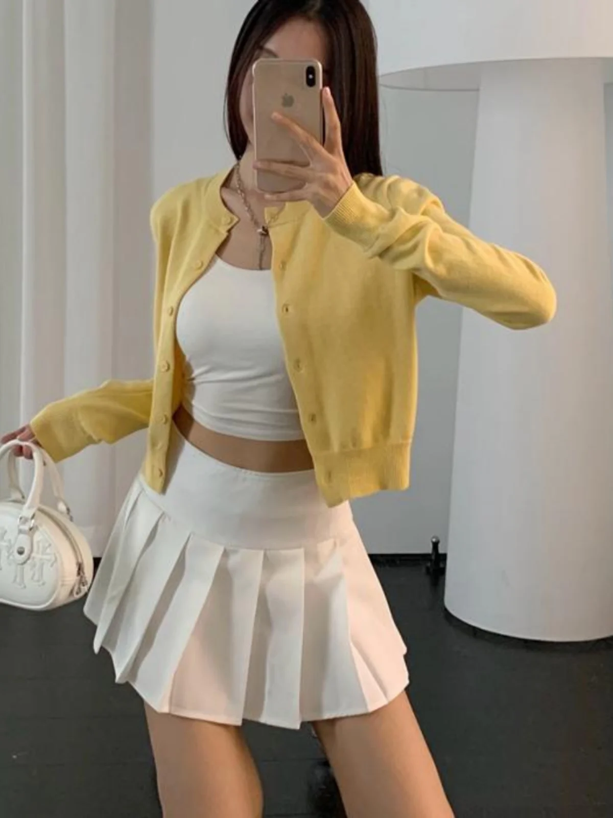 Sweet Sister Academy Style Single-Button Straight-Knitted Cardigan Women's Long Sleeve Small round Neck Knitted Sweater Jacket
Sweet Sister Academy Style Single-Button Straight-Knitted Cardigan Women's Long Sleeve Small round Neck Knitted Sweater Jacket