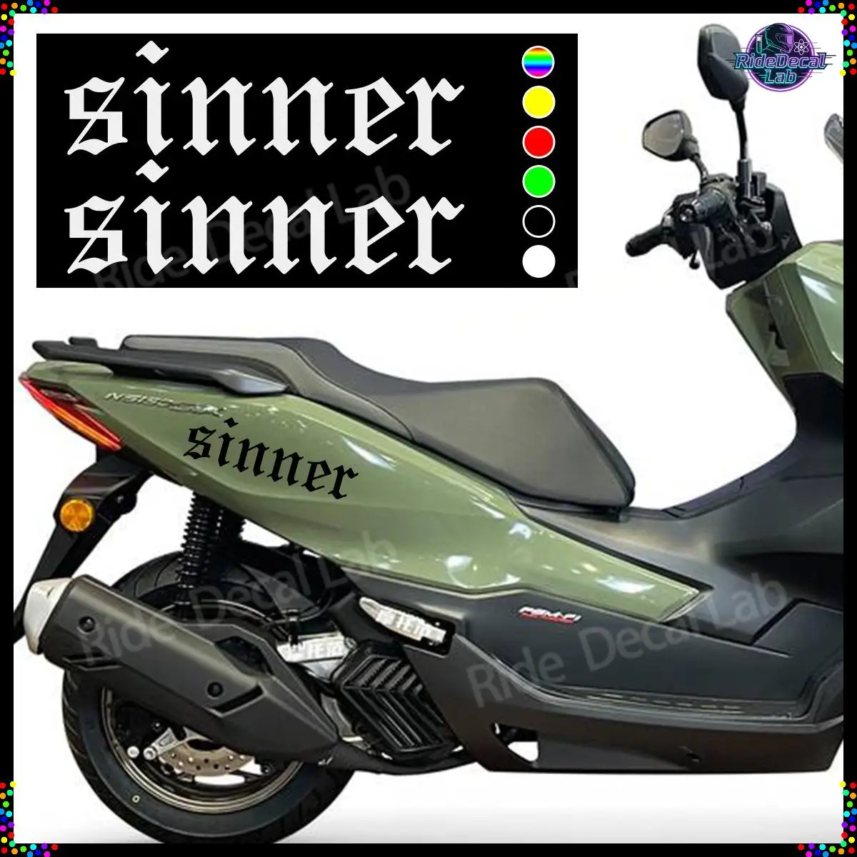 Sinner Gothic Dark Style Motorcycle Decals Helmet Stickers Car Quarter Window Rear Windshield Vinyl Decals
Sinner Gothic Dark Style Motorcycle Decals Helmet Stickers Car Quarter Window Rear Windshield Vinyl Decals