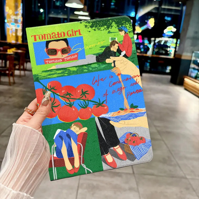 Чехол с рисунком девушки-помидора для iPad pro 10/11 дюймов 2020/6/7/8/Air 3rd/Air 4-го/9 поколения/Air 5-го поколения 2022/Air 11
Чехол с рисунком девушки-помидора для iPad pro 10/11 дюймов 2020/6/7/8/Air 3rd/Air 4-го/9 поколения/Air 5-го поколения 2022/Air 11