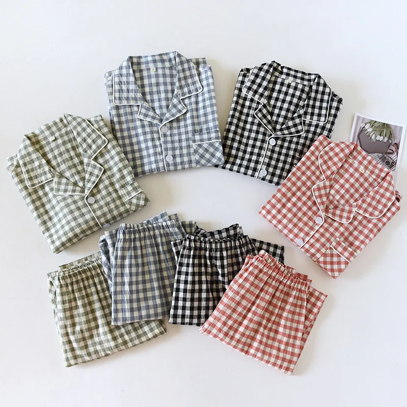 2025 New Japanese Spring and Autumn Couple Pajama Set 100% Cotton Men's and Women's Plaid Long Sleeve Two Piece Home Furnishing
2025 New Japanese Spring and Autumn Couple Pajama Set 100% Cotton Men's and Women's Plaid Long Sleeve Two Piece Home Furnishing