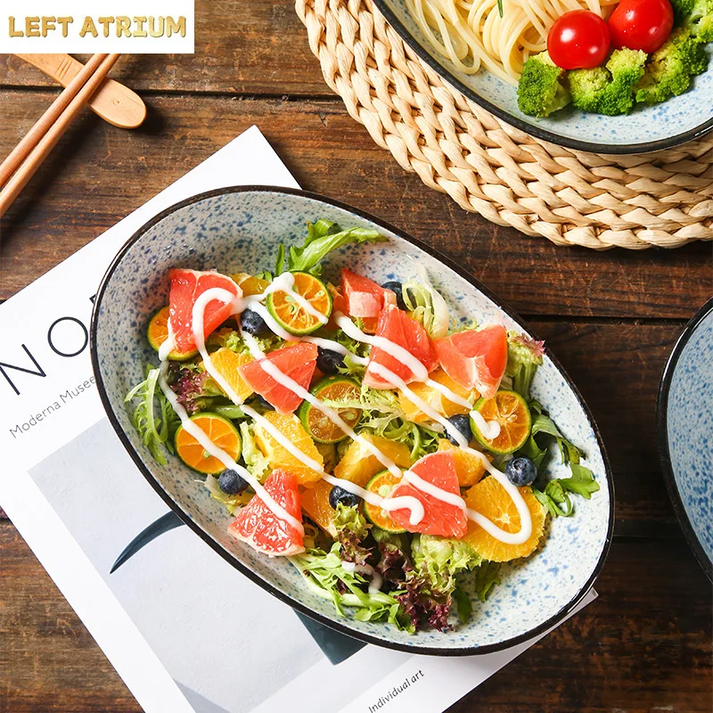 Japanese-style Sea Ripples Ingot Bowl Oval Noodle Bowl Creative Salad Bowl Special Ceramic
Japanese-style Sea Ripples Ingot Bowl Oval Noodle Bowl Creative Salad Bowl Special Ceramic