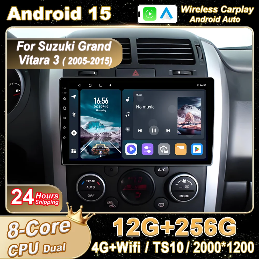 Car Radio Stereo Android For Suzuki Grand Vitara 3 2005-2015 Auto Multimedia Video Player GPS Carplay Android Auto WIFI+4G 2din
Car Radio Stereo Android For Suzuki Grand Vitara 3 2005-2015 Auto Multimedia Video Player GPS Carplay Android Auto WIFI+4G 2din