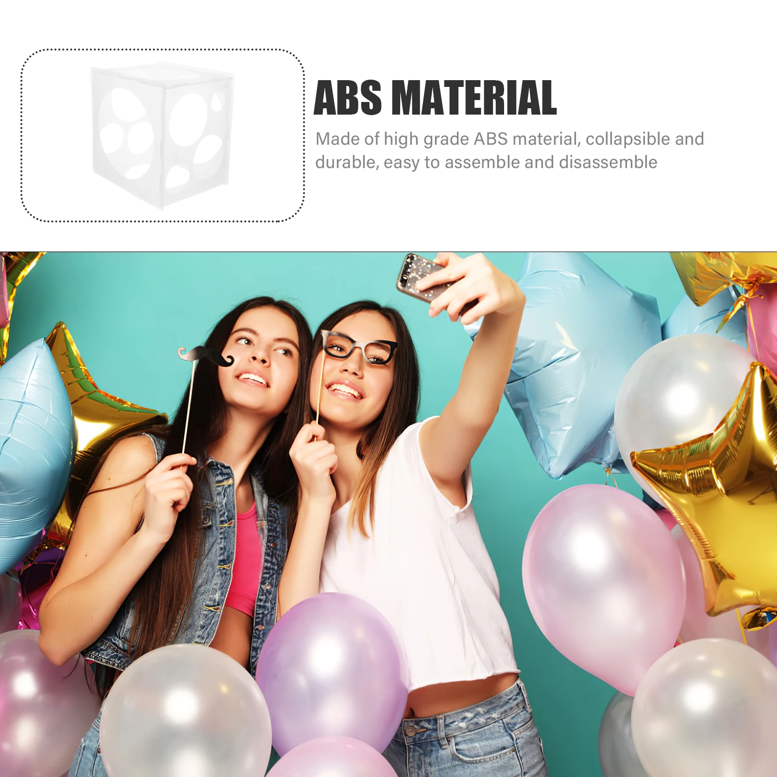 Balloon Sizer Cube 11 Holes ABS Material Easy Assemble Portable Balloon Measure Box Professional Party Wedding Birthday
Balloon Sizer Cube 11 Holes ABS Material Easy Assemble Portable Balloon Measure Box Professional Party Wedding Birthday