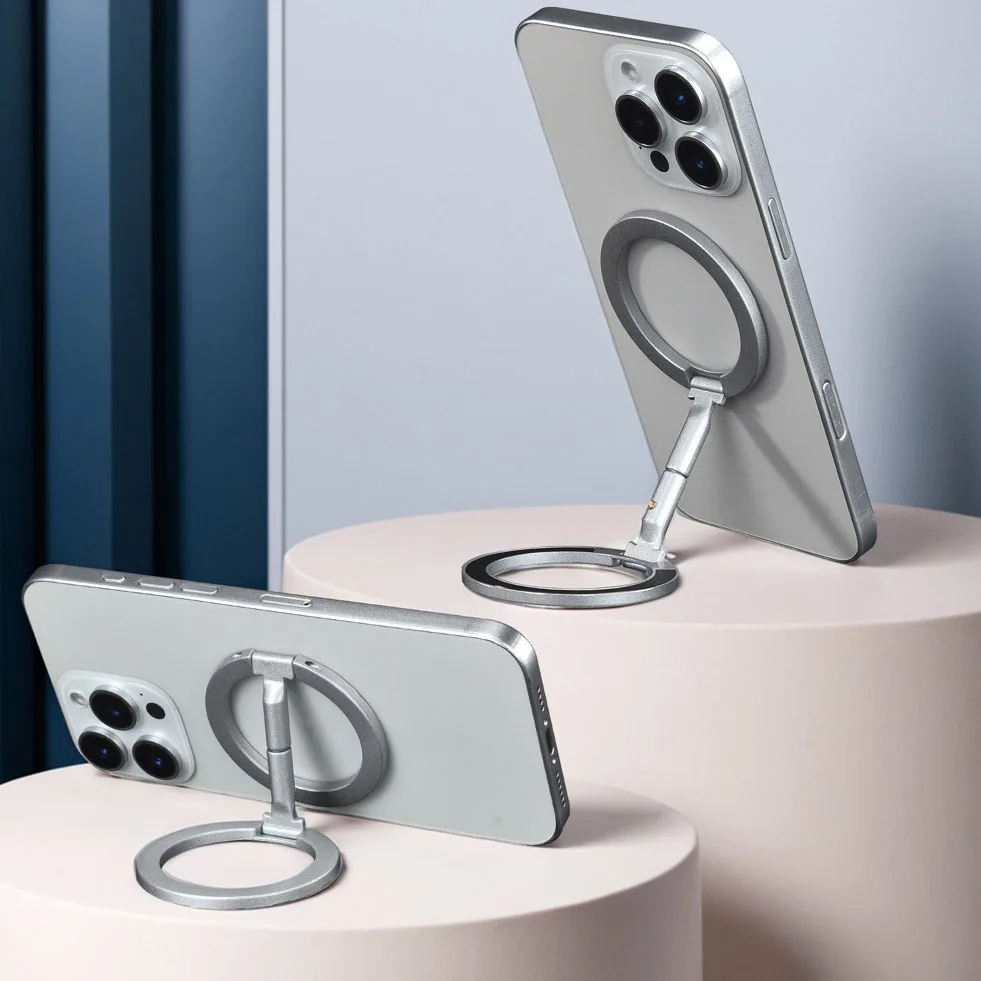1Pc 360° Rotation Folding Stand Double-sided Magnetic Ring Holder Suitable For Magsafe Portable Multifunctional Desktop Support
1Pc 360° Rotation Folding Stand Double-sided Magnetic Ring Holder Suitable For Magsafe Portable Multifunctional Desktop Support