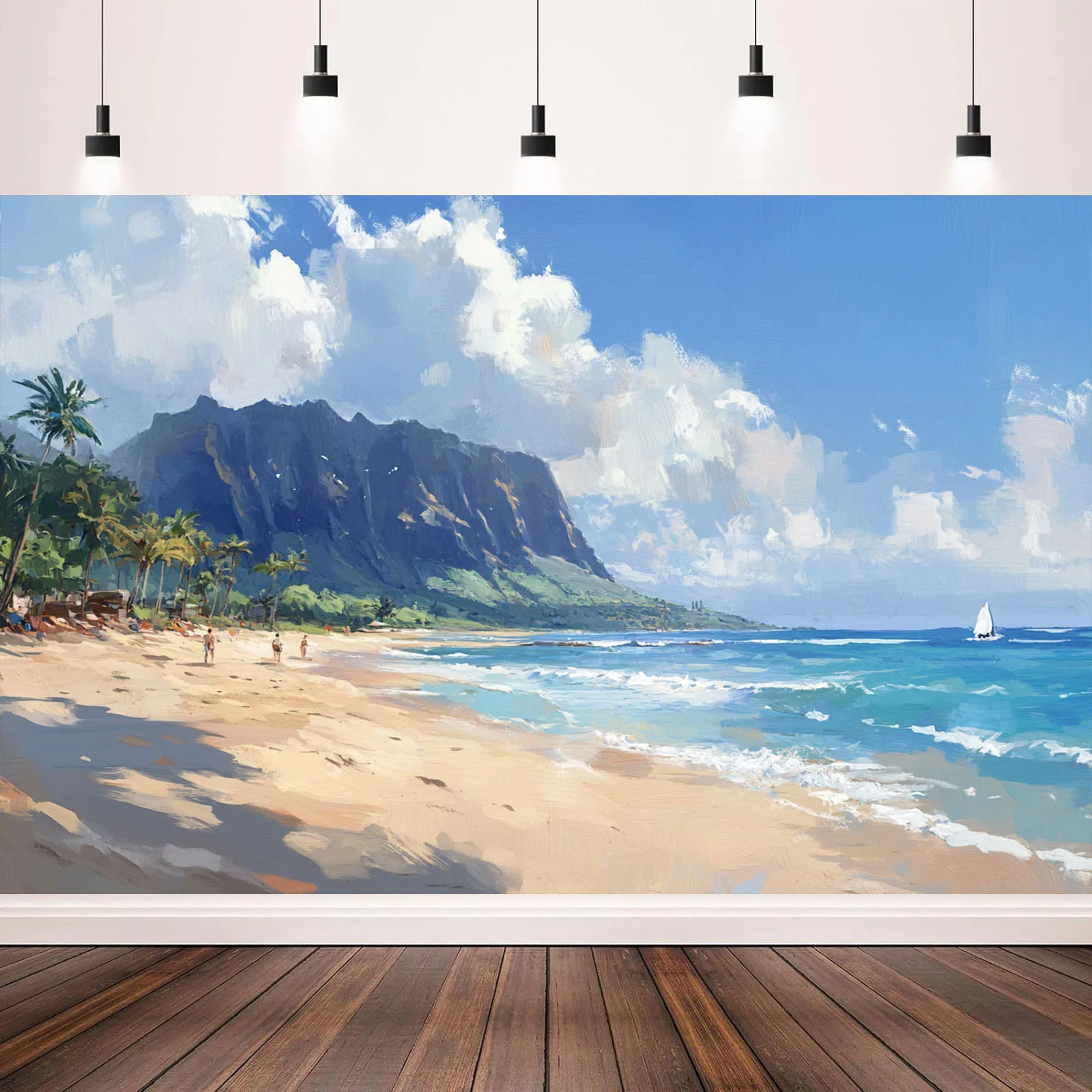 Hawaii summer evening beach backdrop tropical seaside flowers ocean festival party birthday background decoration
Hawaii summer evening beach backdrop tropical seaside flowers ocean festival party birthday background decoration