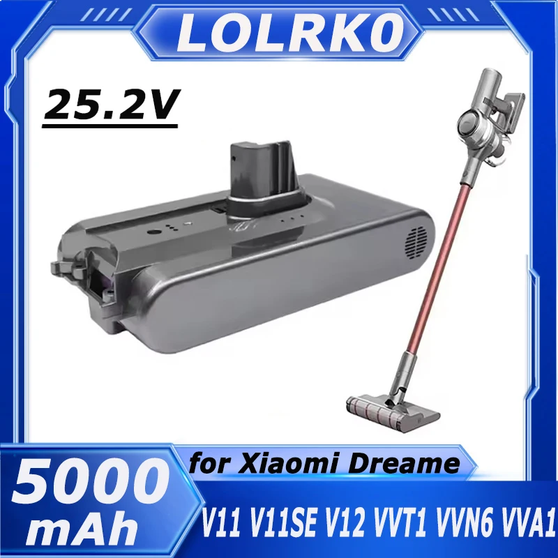25.2V Replacement Battery For Dreame V11 V11SE V12 VVT1 VVN5 VVN6 VVA1 Wireless Vacuum Cleaner 18650 Battery Pack Replacement
25.2V Replacement Battery For Dreame V11 V11SE V12 VVT1 VVN5 VVN6 VVA1 Wireless Vacuum Cleaner 18650 Battery Pack Replacement