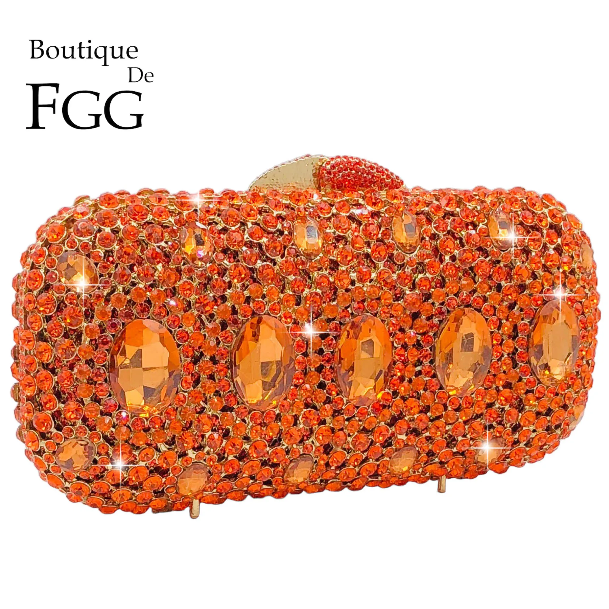 Boutique de FGG Orange Rhinestone Clutch Purse for Women, Formal Evening Handbags and Clutches, Wedding Party Crystal Clutch Bag
Boutique de FGG Orange Rhinestone Clutch Purse for Women, Formal Evening Handbags and Clutches, Wedding Party Crystal Clutch Bag