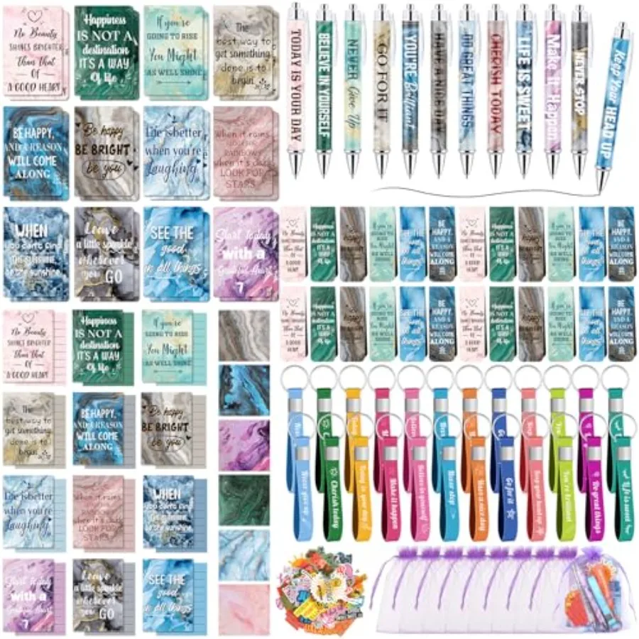218 Pcs Inspirational Stationery Gifts Motivational Mini Notepad Pen Quote Bookmarks Stress Relief Stickers Inspiring Silicone
218 Pcs Inspirational Stationery Gifts Motivational Mini Notepad Pen Quote Bookmarks Stress Relief Stickers Inspiring Silicone