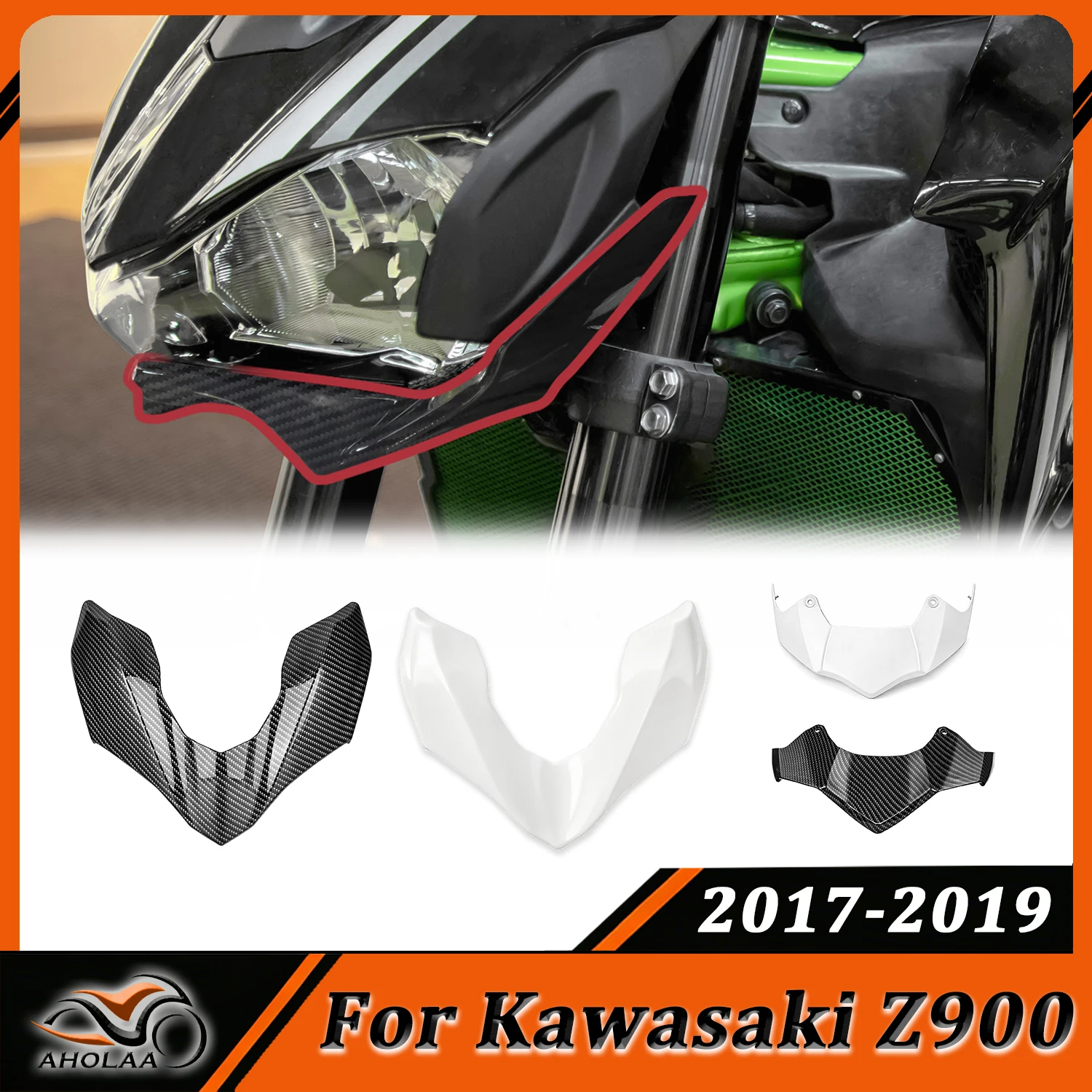 For Kawasaki Z900 2017 2018 2019 Motorcycle Front Headlight Fairing Beak Cowl Cover Extension Aerodynamic Winglets
For Kawasaki Z900 2017 2018 2019 Motorcycle Front Headlight Fairing Beak Cowl Cover Extension Aerodynamic Winglets