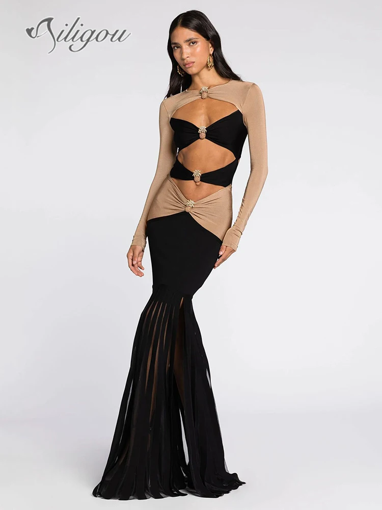 Ailigou 2023 New Women's Sexy Hollow out Beautiful Pineapple Pin Design High Split Mermaid Dress Celebration Party Evening Dress
Ailigou 2023 New Women's Sexy Hollow out Beautiful Pineapple Pin Design High Split Mermaid Dress Celebration Party Evening Dress