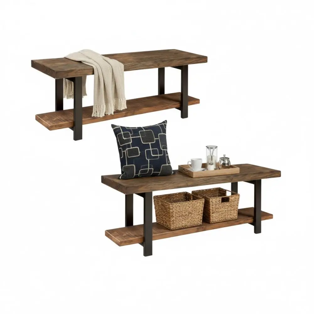 Furniture Pomona Dining Bench Set of 248Inch Modern Industrial Solid Wood Indoor Benches with Open Bottom Storage Shelf Seating
Furniture Pomona Dining Bench Set of 248Inch Modern Industrial Solid Wood Indoor Benches with Open Bottom Storage Shelf Seating