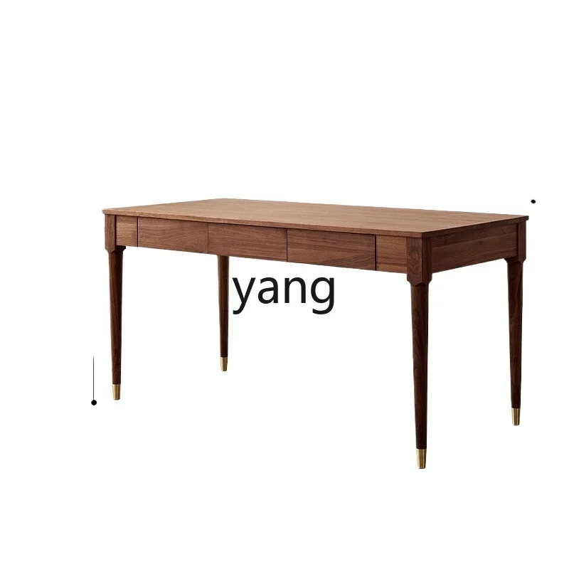 LTT black walnut desk light luxury modern solid wood desk student home computer desk study
LTT black walnut desk light luxury modern solid wood desk student home computer desk study