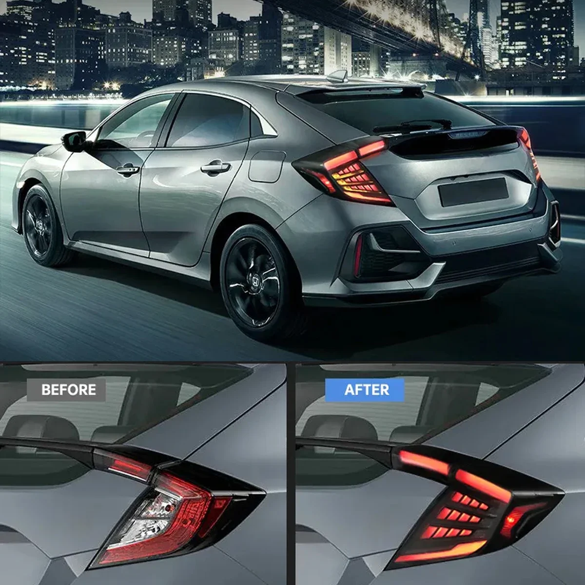 Car Lights LED Taillights Assembly For 10th Gen Honda Civic Hatchback/Type R 2018-2022 Rear Tail Lamps DRL Sequential Tun Signal
Car Lights LED Taillights Assembly For 10th Gen Honda Civic Hatchback/Type R 2018-2022 Rear Tail Lamps DRL Sequential Tun Signal