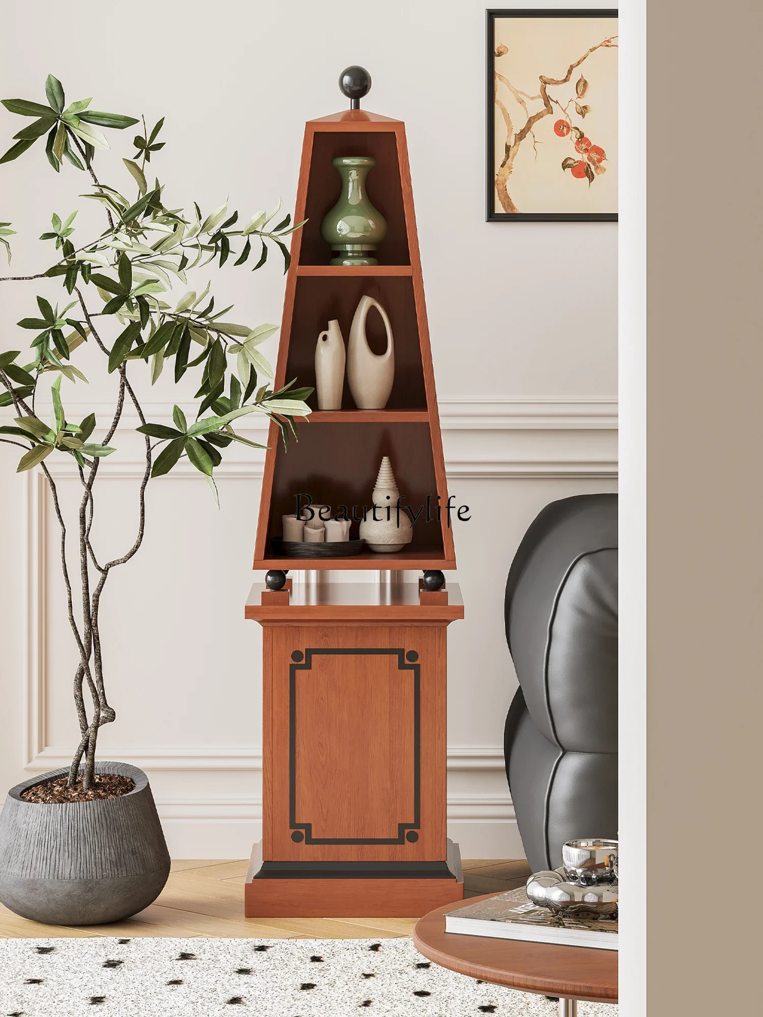 06 Solid Wood Mid-Ancient Pyramid Corner Cabinet Design Sense Living Room Bedroom Storage Shelves Storage Integrated Cabinet
06 Solid Wood Mid-Ancient Pyramid Corner Cabinet Design Sense Living Room Bedroom Storage Shelves Storage Integrated Cabinet