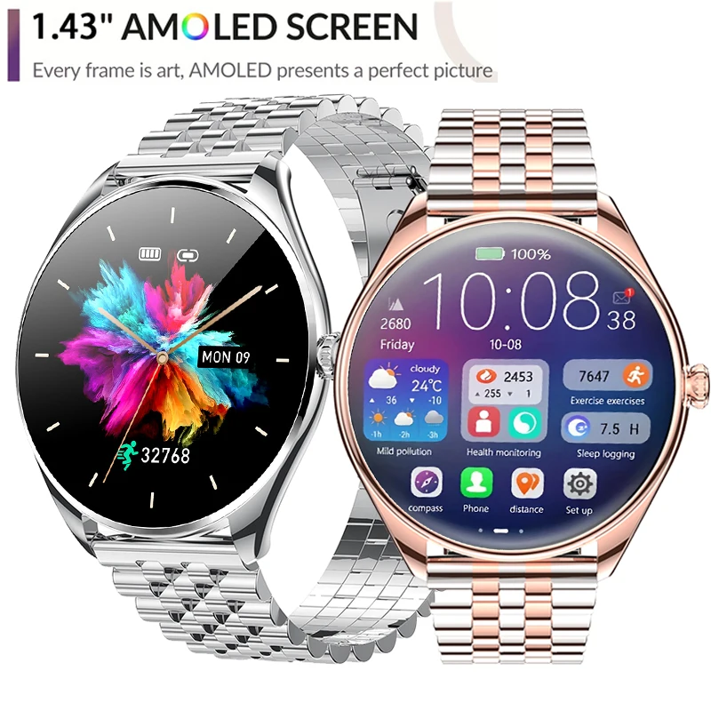 Оригинальные новые ультратонкие женские модные умные часы 1,43 дюйма AMOLED 466*466 HD пиксельный дисплей всегда показать время напоминание о вызове умные часы 
Оригинальные новые ультратонкие женские модные умные часы 1,43 дюйма AMOLED 466*466 HD пиксельный дисплей всегда показать время напоминание о вызове умные часы