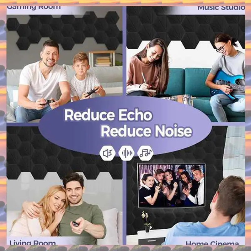 ABML 16Pack Self-Adhesive Acoustic Panels,Sound Proof Foam Panels, High Density Soundproofing Wall Panels Durable Black 12X10X0.
ABML 16Pack Self-Adhesive Acoustic Panels,Sound Proof Foam Panels, High Density Soundproofing Wall Panels Durable Black 12X10X0.