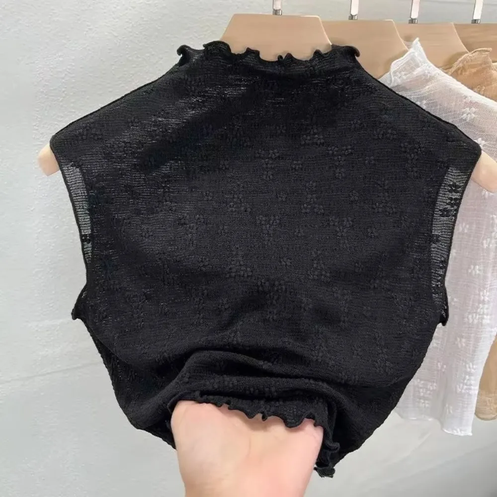 Модный кружевной топ-безрукавка во французском стиле со съемным полувысоким воротником, облегающий, универсальный, повседневный, с имитацией воротника, для женщин
Модный кружевной топ-безрукавка во французском стиле со съемным полувысоким воротником, облегающий, универсальный, повседневный, с имитацией воротника, для женщин