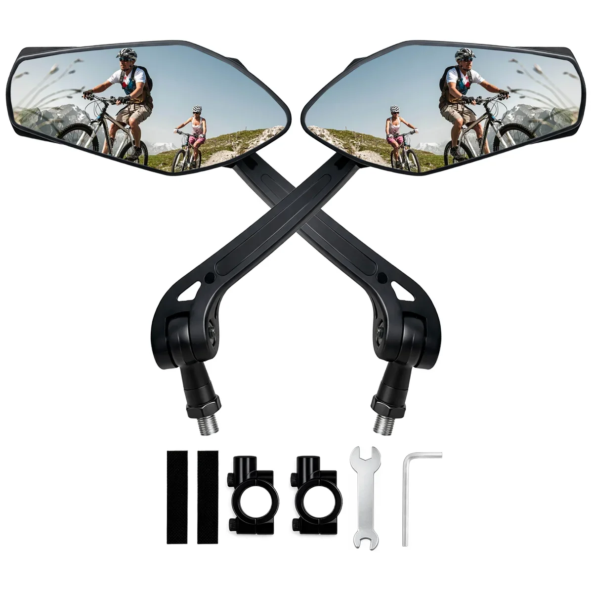 1 Pair 360° Adjustable Rotatable Wide Angle Bike Mirrors for Handlebars Rear View Bicycle Accessories for Ebike
1 Pair 360° Adjustable Rotatable Wide Angle Bike Mirrors for Handlebars Rear View Bicycle Accessories for Ebike