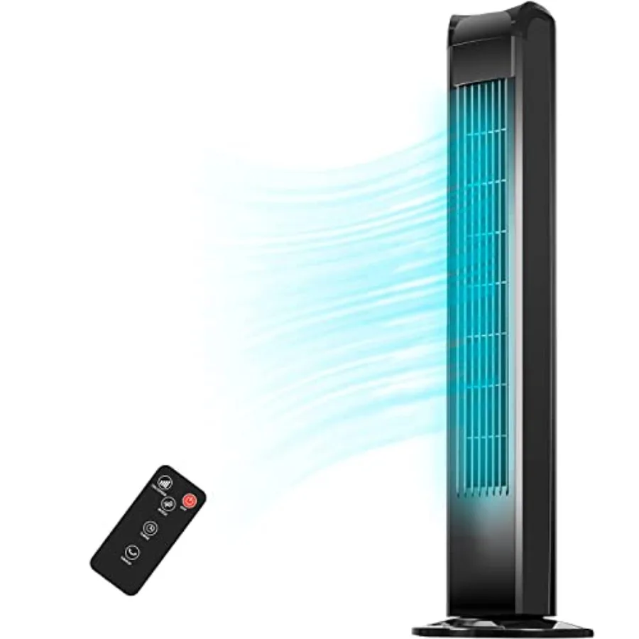 Tower Fan for Bedroom, 120° Oscillating Standing Floor Bladeless Fans That Blow Cold Air with Remote, 3 Modes 3 Speeds, 7.5H Ti
Tower Fan for Bedroom, 120° Oscillating Standing Floor Bladeless Fans That Blow Cold Air with Remote, 3 Modes 3 Speeds, 7.5H Ti