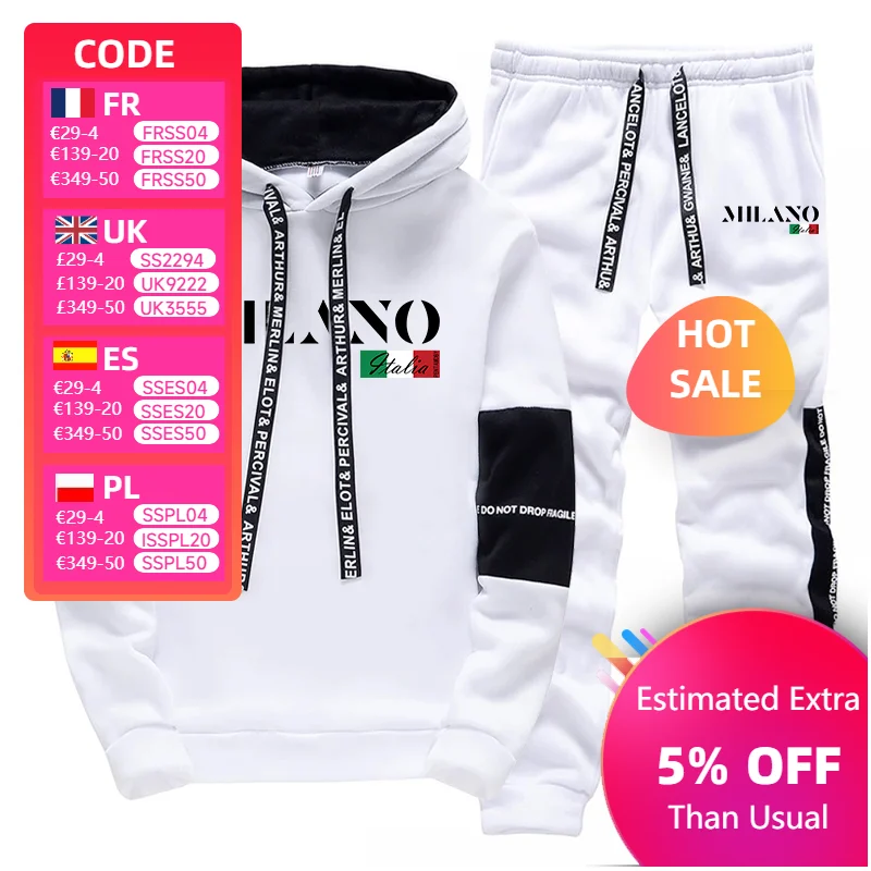 Italy Special letters Printing Mens Tracksuit Fashion Casual Hoodies Black White Sweatshirts Sets Jogging Popular Men Clothing
Italy Special letters Printing Mens Tracksuit Fashion Casual Hoodies Black White Sweatshirts Sets Jogging Popular Men Clothing