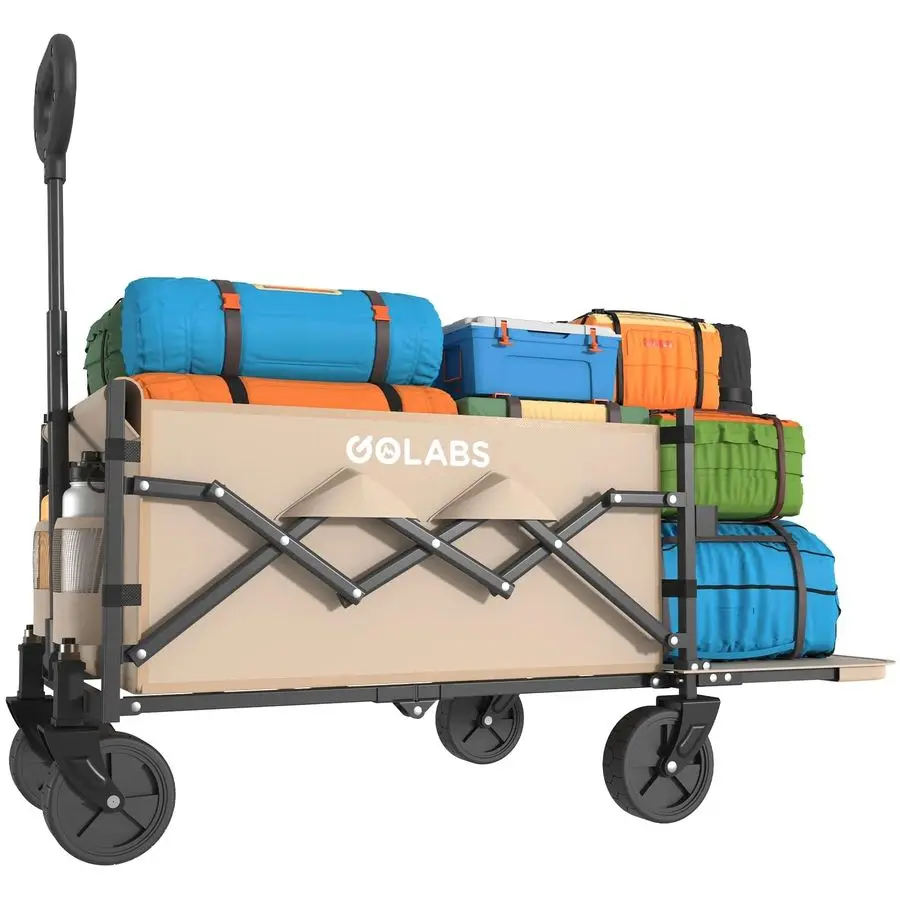 Складная тележка-вагончик, максимальная нагрузка 350 фунтов, расширяемое хранилище 100 л, двойная подвеска для гибкого поворота, складная, для тяжелых грузов
Складная тележка-вагончик, максимальная нагрузка 350 фунтов, расширяемое хранилище 100 л, двойная подвеска для гибкого поворота, складная, для тяжелых грузов