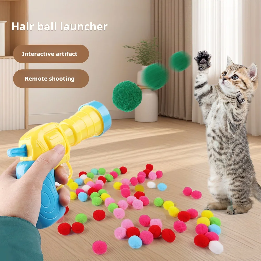 Pet Toys Cross-border Gun and 50PCS Ball Flush Relieving Stuffy Funny Pompons Firing Gun Mute Fur Ball Cat Teaser Fur Ball Gun
Pet Toys Cross-border Gun and 50PCS Ball Flush Relieving Stuffy Funny Pompons Firing Gun Mute Fur Ball Cat Teaser Fur Ball Gun