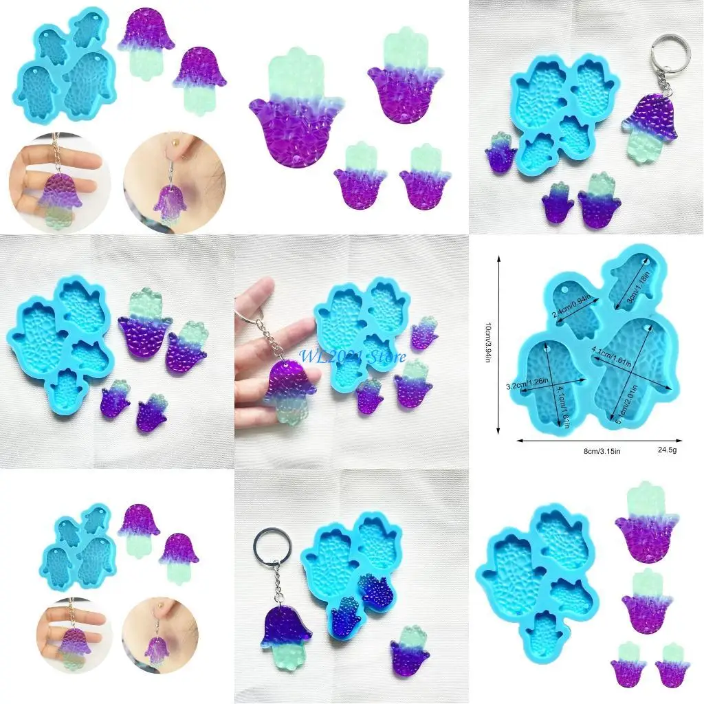 G5GC Resin Hand Silicone Molds Earring Pendant Resin Molds Palms Amulet Charm Epoxy Casting Mold with Hole DIY Jewelry Craft
G5GC Resin Hand Silicone Molds Earring Pendant Resin Molds Palms Amulet Charm Epoxy Casting Mold with Hole DIY Jewelry Craft