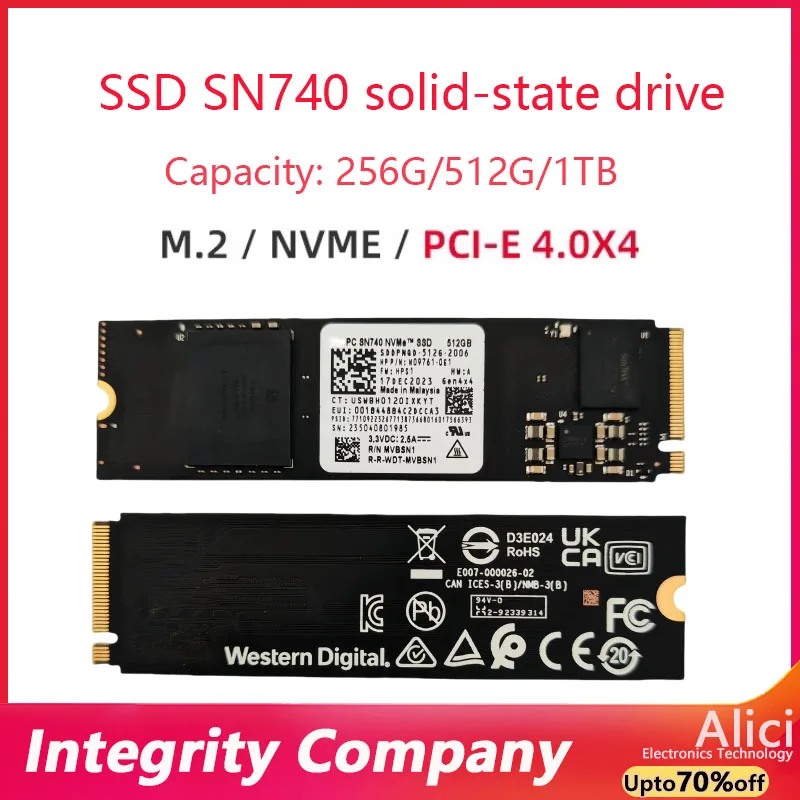FOR WD/ Western Digital SN740/SN810/SN530 256G 512G 1T PCIE4.0 solid-state Drive M.2 SSD
FOR WD/ Western Digital SN740/SN810/SN530 256G 512G 1T PCIE4.0 solid-state Drive M.2 SSD